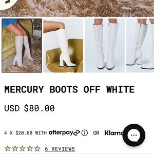 Princess Polly Mercury Boots - off white